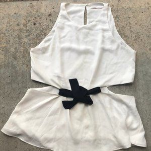 Shirt with Cutouts and Bow